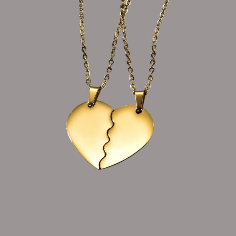 Shared Heart Necklace - Silver